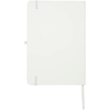 Load image into Gallery viewer, Teak A5 recycled hard cover notebook with lined pages — White (back)