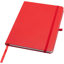 Load image into Gallery viewer, Teak A5 recycled hard cover notebook with lined pages — Red