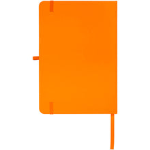 Load image into Gallery viewer, Teak A5 recycled hard cover notebook with lined pages — Orange (back)