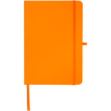Load image into Gallery viewer, Teak A5 recycled hard cover notebook with lined pages — Orange (front)