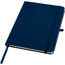 Load image into Gallery viewer, Teak A5 recycled hard cover notebook with lined pages — Navy
