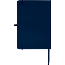 Load image into Gallery viewer, Teak A5 recycled hard cover notebook with lined pages — Navy (back)