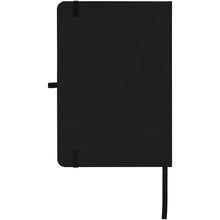 Load image into Gallery viewer, Teak A5 recycled hard cover notebook with lined pages — Black (back)