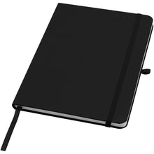 Load image into Gallery viewer, Teak A5 recycled hard cover notebook with lined pages — Black