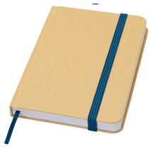 Load image into Gallery viewer, Reed A6 recycled hard cover notebook with plain pages — Ocean blue