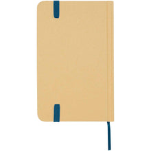 Load image into Gallery viewer, Reed A6 recycled hard cover notebook with plain pages — Ocean blue (back)