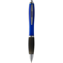 Load image into Gallery viewer, Nash ballpoint pen coloured barrel and black grip (black ink) — Blue / Black (front)
