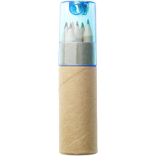 Load image into Gallery viewer, Kram 6-piece coloured pencil set — Blue (front)