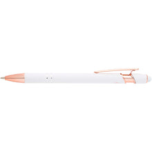Load image into Gallery viewer, Nanna ballpoint pen with rose gold finish (black ink) — White (front)
