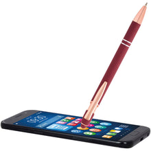 Load image into Gallery viewer, Nanna ballpoint pen with rose gold finish (black ink) — Burgundy (detail 2)