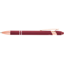 Load image into Gallery viewer, Nanna ballpoint pen with rose gold finish (black ink) — Burgundy (front)