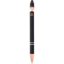 Load image into Gallery viewer, Nanna ballpoint pen with rose gold finish (black ink) — Black (back)