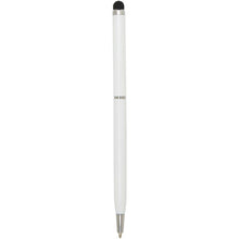 Load image into Gallery viewer, Ore aluminium ballpoint pen with stylus (blue ink) — White (back)