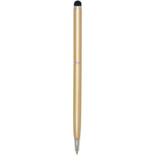 Load image into Gallery viewer, Ore aluminium ballpoint pen with stylus (blue ink) — Champaign (back)