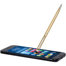Load image into Gallery viewer, Ore aluminium ballpoint pen with stylus (blue ink) — Champaign (detail)