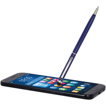 Load image into Gallery viewer, Ore aluminium ballpoint pen with stylus (blue ink) — Ocean blue (detail)