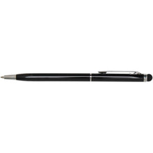 Load image into Gallery viewer, Ore aluminium ballpoint pen with stylus (blue ink) — Black (front)