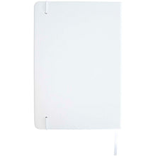 Load image into Gallery viewer, Legato Elegance A5 hard cover notebook and rollerball pen set — White / White (back)