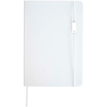 Load image into Gallery viewer, Legato Elegance A5 hard cover notebook and rollerball pen set — White / White (front)