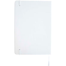 Load image into Gallery viewer, Legato Elegance A5 hard cover notebook and rollerball pen set — Primary white / Black (back)
