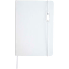 Load image into Gallery viewer, Legato Elegance A5 hard cover notebook and rollerball pen set — Primary white / Black (front)