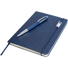 Load image into Gallery viewer, Legato Elegance A5 hard cover notebook and rollerball pen set — Ocean blue / Ocean blue (detail)