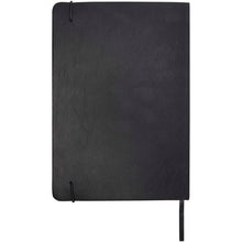Load image into Gallery viewer, Legato Elegance A5 hard cover notebook and rollerball pen set — Black / Black (back)