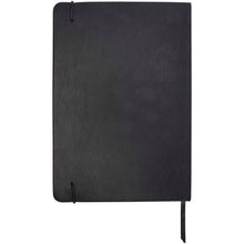 Load image into Gallery viewer, Legato Elegance A5 hard cover notebook and rollerball pen set — Primary black / White (back)