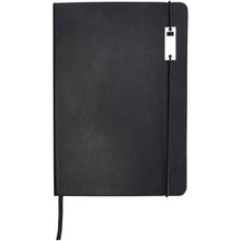 Load image into Gallery viewer, Legato Elegance A5 hard cover notebook and rollerball pen set — Primary black / White (front)