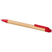 Load image into Gallery viewer, Priestly recycled notebook with pen — Natural / Red (detail 2)