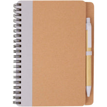Load image into Gallery viewer, Priestly recycled notebook with pen — Lilac / Natural (front)