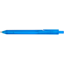 Load image into Gallery viewer, Niove recycled plastic soft cover notebook and ballpoint pen set (blue ink) — Blue (front)