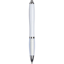 Load image into Gallery viewer, Nash ballpoint pen with coloured barrel and grip (black ink) — White (back)