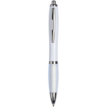 Load image into Gallery viewer, Nash ballpoint pen with coloured barrel and grip (black ink) — White