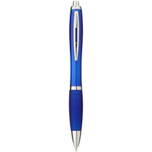Load image into Gallery viewer, Nash ballpoint pen with coloured barrel and grip (black ink) — Royal blue (front)