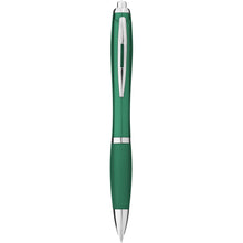 Load image into Gallery viewer, Nash ballpoint pen with coloured barrel and grip (black ink) — Green (front)