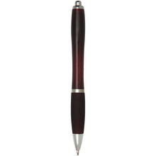 Load image into Gallery viewer, Nash ballpoint pen with coloured barrel and grip (black ink) — Merlot (back)