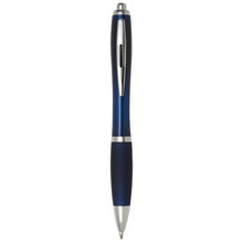 Load image into Gallery viewer, Nash ballpoint pen with coloured barrel and grip (black ink) — Indigo blue