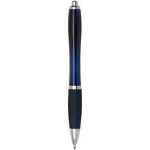 Load image into Gallery viewer, Nash ballpoint pen with coloured barrel and grip (black ink) — Indigo blue (back)
