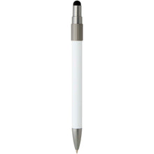 Load image into Gallery viewer, Rill RCS recycled ballpoint pen with stylus and fidget spinner (blue ink) — White (back)