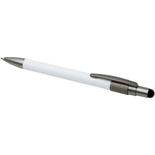 Load image into Gallery viewer, Rill RCS recycled ballpoint pen with stylus and fidget spinner (blue ink) — White (detail)
