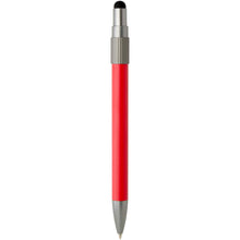 Load image into Gallery viewer, Rill RCS recycled ballpoint pen with stylus and fidget spinner (blue ink) — Red (back)