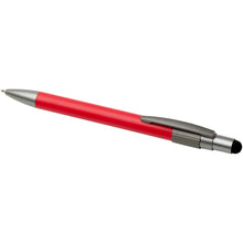 Load image into Gallery viewer, Rill RCS recycled ballpoint pen with stylus and fidget spinner (blue ink) — Red (detail)
