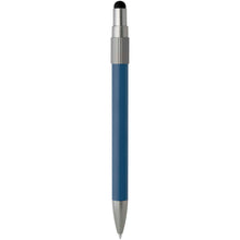 Load image into Gallery viewer, Rill RCS recycled ballpoint pen with stylus and fidget spinner (blue ink) — Ocean blue (back)