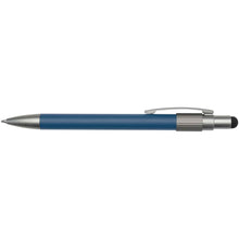 Load image into Gallery viewer, Rill RCS recycled ballpoint pen with stylus and fidget spinner (blue ink) — Ocean blue (front)