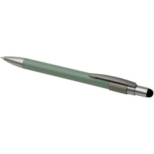 Load image into Gallery viewer, Rill RCS recycled ballpoint pen with stylus and fidget spinner (blue ink) — Heather green (detail)