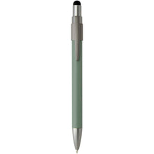 Load image into Gallery viewer, Rill RCS recycled ballpoint pen with stylus and fidget spinner (blue ink) — Heather green