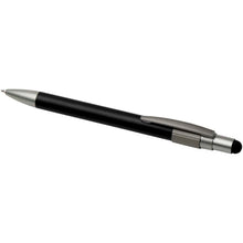 Load image into Gallery viewer, Rill RCS recycled ballpoint pen with stylus and fidget spinner (blue ink) — Black (detail)
