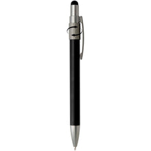 Load image into Gallery viewer, Rill RCS recycled ballpoint pen with stylus and fidget spinner (blue ink) — Black (detail 2)