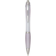Load image into Gallery viewer, Nash RCS recycled plastic ballpoint pen with coloured barrel and grip (blue ink) — Lilac